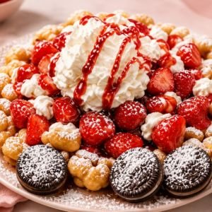 Big Back Strawberry funnel cake