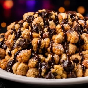 Loaded cookie dough funnel cake